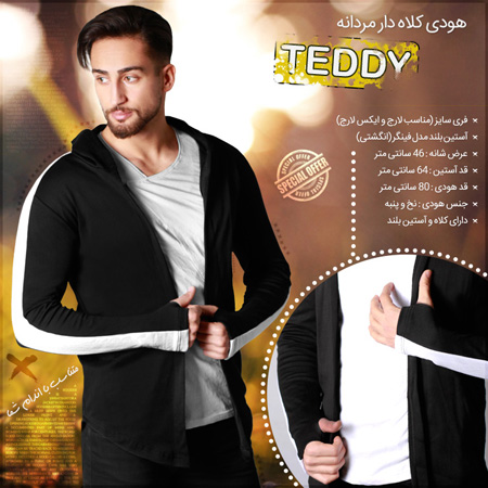 فروش ویژه هودی کلاه دار مردانه Teddy