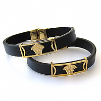 فروش ویژه دستبند چرم طرح ورساچه