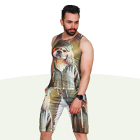 فروش ویژه ست رکابی و شلوارک مردانه Shih Tzu