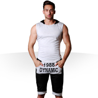 فروش ویژه ست رکابی کلاه دار و شلوارک Dynamic