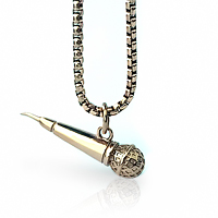 فروش ویژه گردنبند لاکچری طرح میکروفون