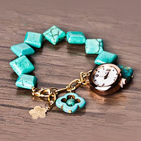 فروش ویژه ساعت فیروزه ای CK طرح آنجلا