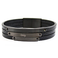 فروش ویژه دستبند چرم و استیل Viva