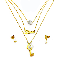 فروش ویژه نیم ست سه زنجیره طرح Love