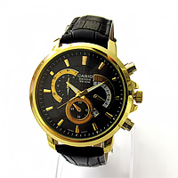 فروش ویژه ساعت کاسیو بند چرم مدل Golden 506