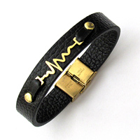 فروش ویژه دستبند چرم طرح ضربان قلب