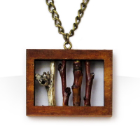 فروش ویژه گردنبند چوبی دست ساز مدل Fence