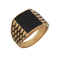 فروش ویژه انگشتر استیل مردانه Golden Line